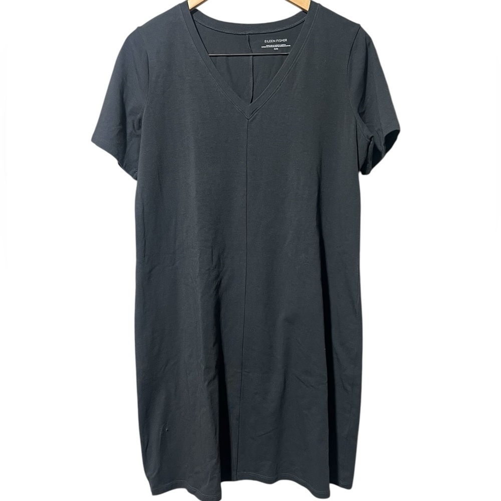 Eileen Fisher Classic Grey T Shirt Dress medium